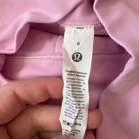 Lululemon Athletic Align High Rise Lined Shorts 6” Vitapink Women’s Size 6 - Picture 8 of 9